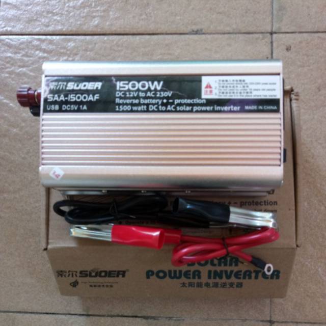 Power Inverter Dc To Ac 1500 Watt Perubah Dc 12v Ke Ac Pln 220v Suoer Shopee Indonesia