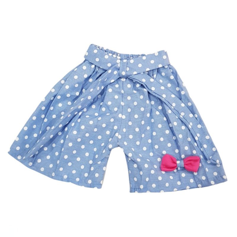 SETELAN FASHION ANAK PEREMPUAN 1 TAHUN MOTO HK POLKADOT BIRU FANTA BABYPINK PEACH