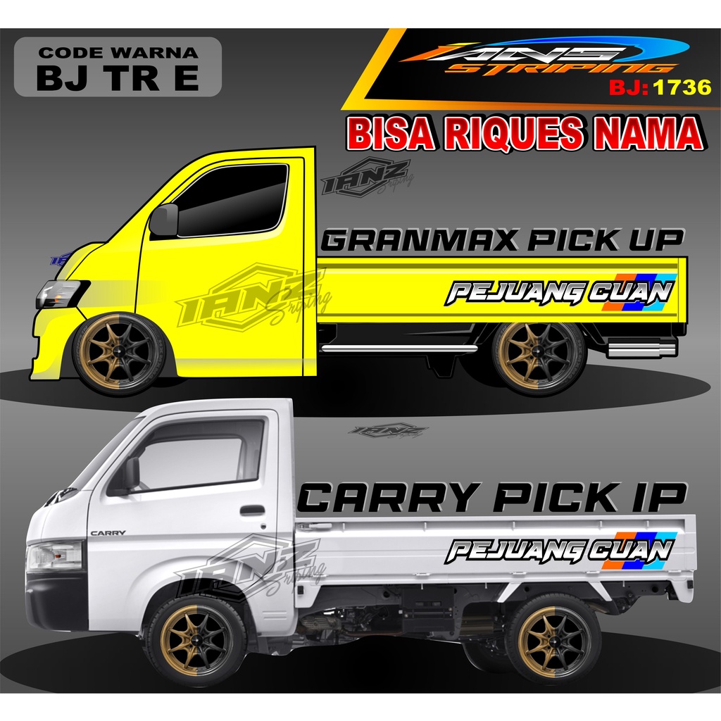 STIKER TULISAN BAK SAMPING PEJUANG CUAN GRANMAX PICK UP / STICKER BAK SAMPING GRANMAX / DECAL STICKER GRANMAX PICK UP