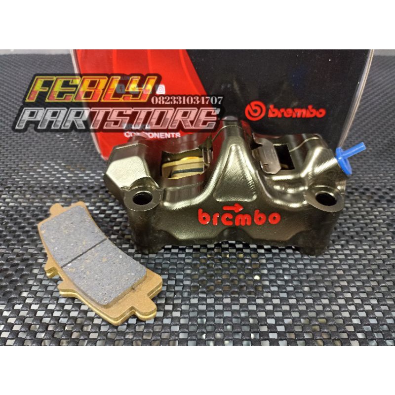 CALIPER BREMBO M50 BIG 4 PISTON DOUBEL KAMPAS  KALIPER BREMBO M50 CB GL MP TIGER GL100 RX KING NINJ 