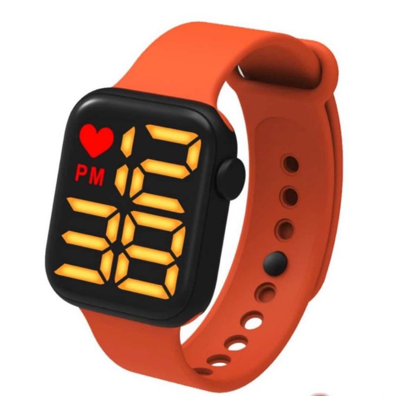 JAM DIGITAL LED MURAH DIGITAL WANITA KARET