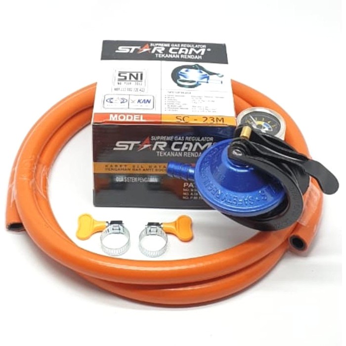 Starcam METER SC-23M + Selang Orange 2Mtr + 2 Klem Kuping / Regulator