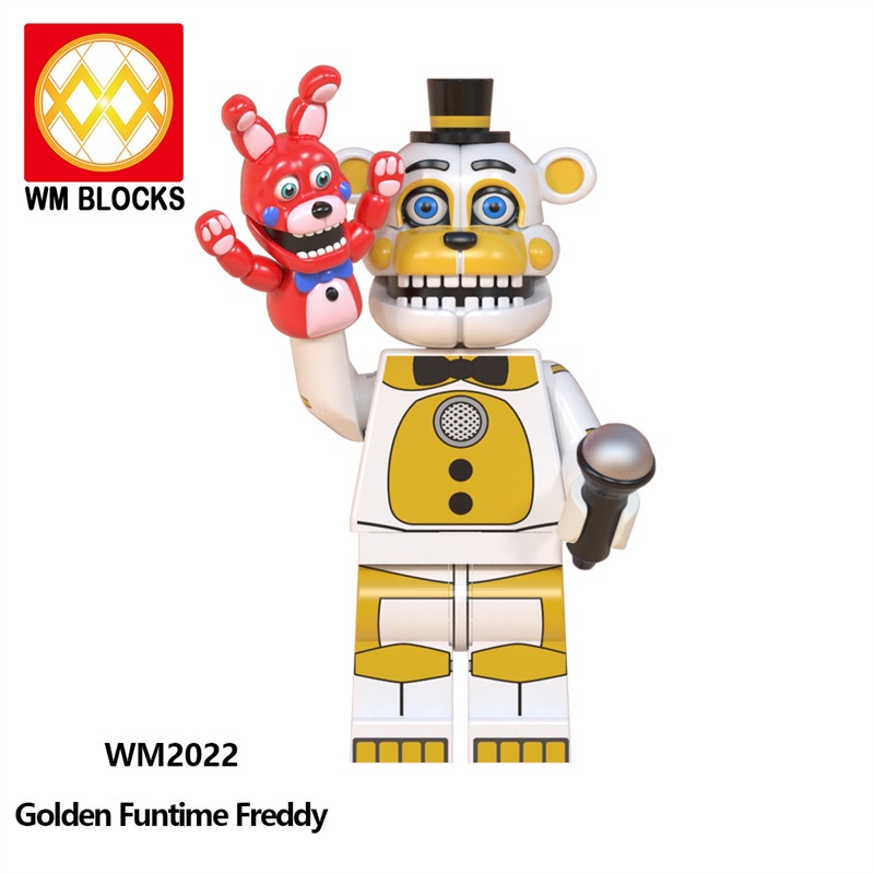 Mainan Puzzle Balok Bangunan Mini Figure Model Anime Five Nights At Freedy 's Bahan ABS Untuk Hadiah