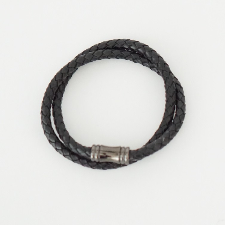 Madison Inc - Gelang kulit - Palladeum Black