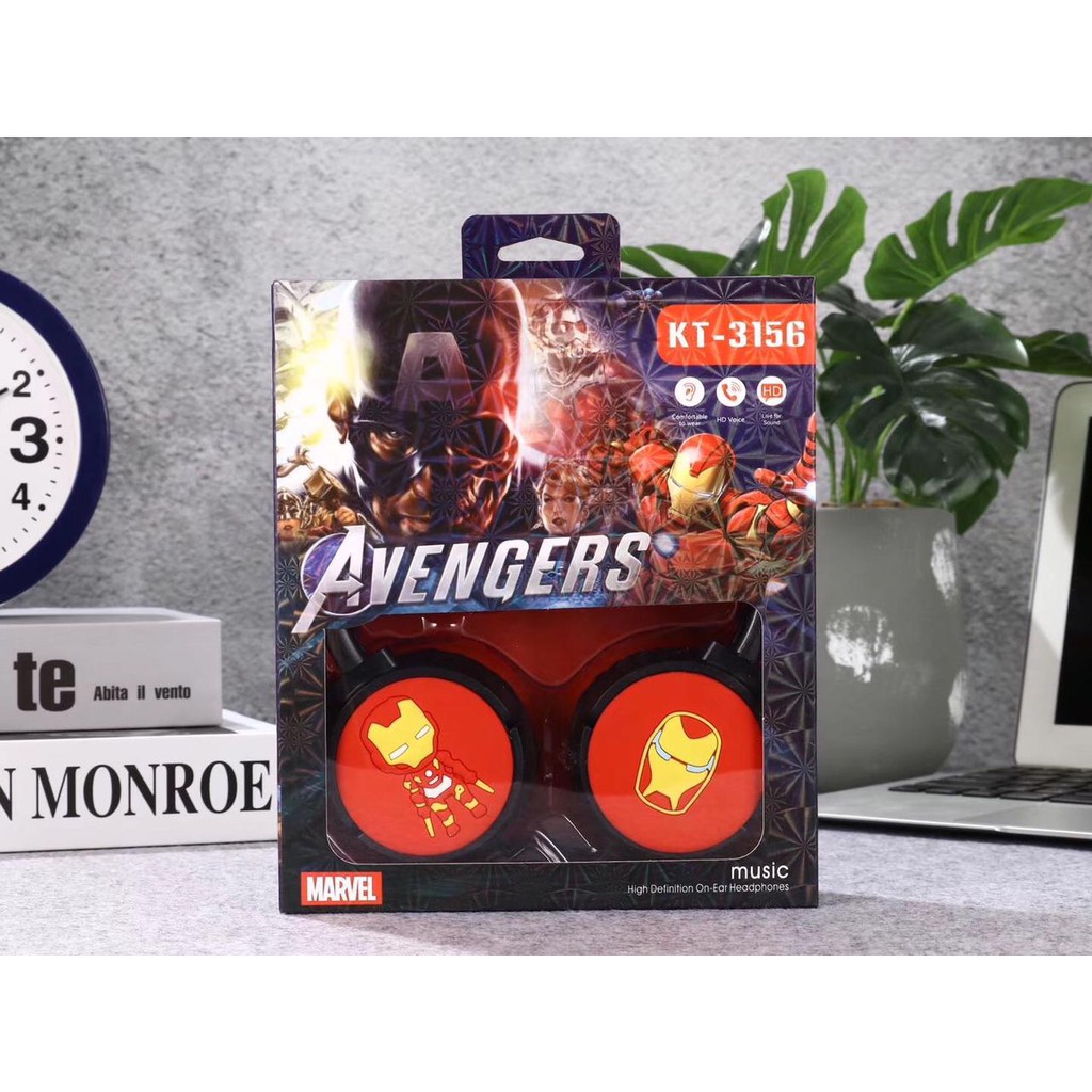 headset karakter avenger FRIENDS  /Headphone motif avengers KT3156 + MIC