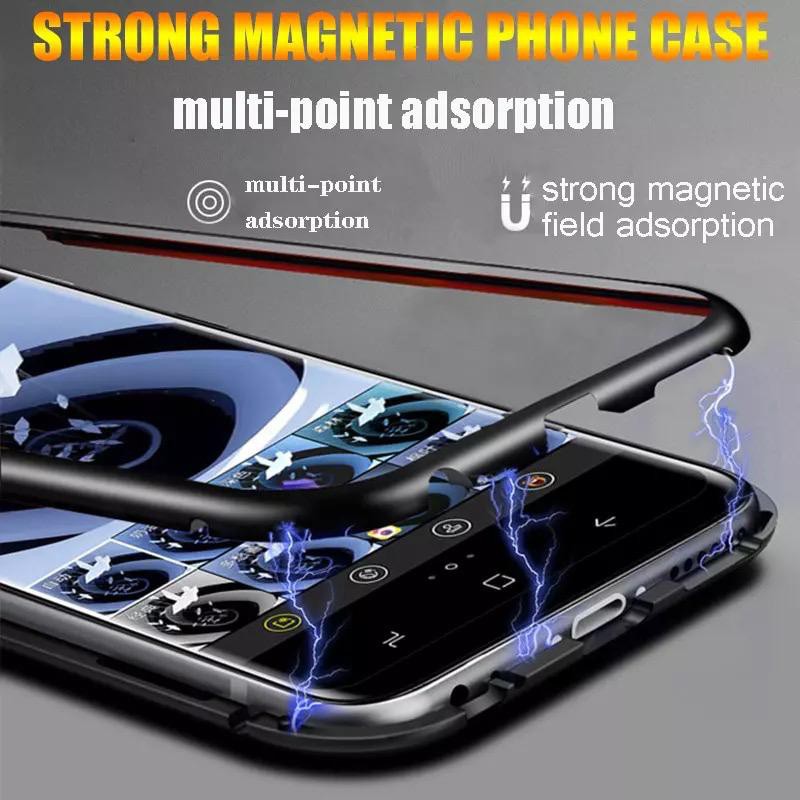 Redmi 9A Redmi 9C Redmi 8 Pro Case Handphone Slim Magnetic Glass Casing Redmi Slim Magnetic Glass Coverage