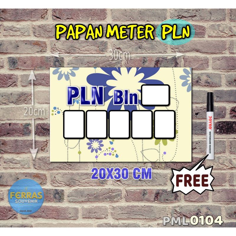 

Ferras Papan Meter Listrik PLN PAM motif Unik - Floral 04