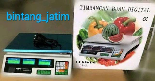 Timbangan buah 30kg double display