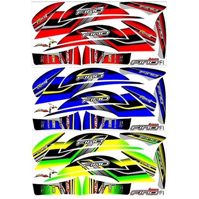 Striping Fino 125 Fi Variasi Yamaha Sticker Stiker Scotlite Skotlet Motor List Li Body Lis List Body