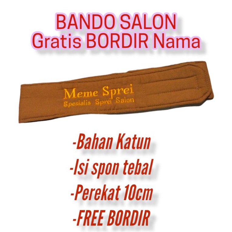 6PCS Bandana Bordir Katun | Bando Salon Bordir Klinik Kecantikan