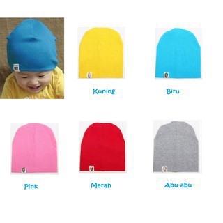 Topi Kupluk Anak Bayi Elastis 6 Bulan - 3 Tahun Kupluk Bayi Warna Warni Topi Anak Kupluk Anak Lentur Elastis Nyaman di Kepala