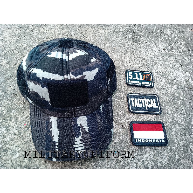 topi tactikal TNI AL velcro