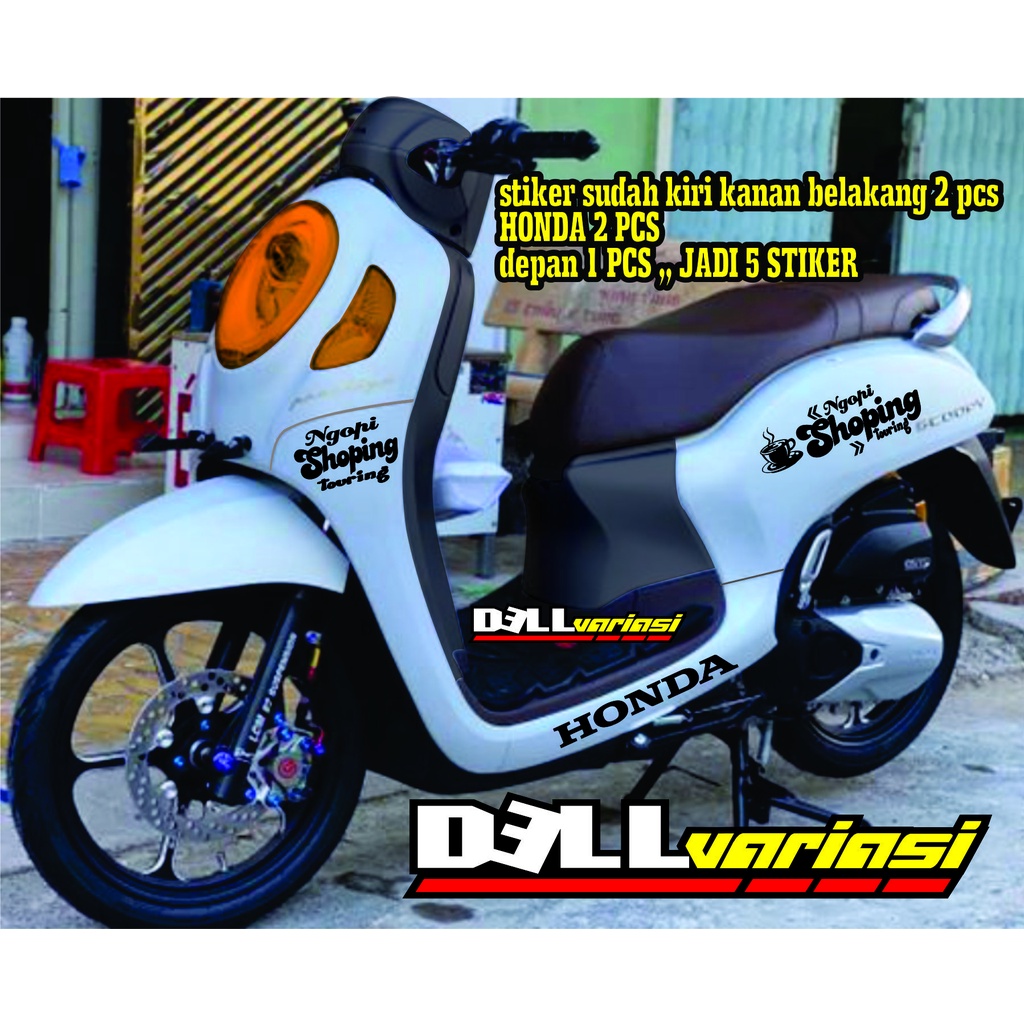 Stiker Scoopy  NGOPI SHOPING TOURING / stiker viral / stiker motor scoopy / stiker pristage / stiker