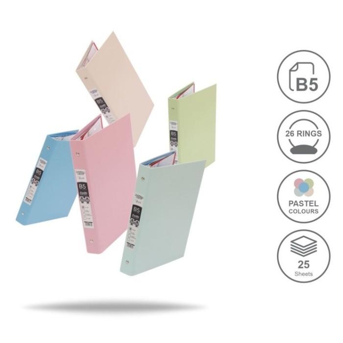 

Gia | Bantex Binder B5 / Binder A5 - 26 Ring / 20 Ring Warna Pastel