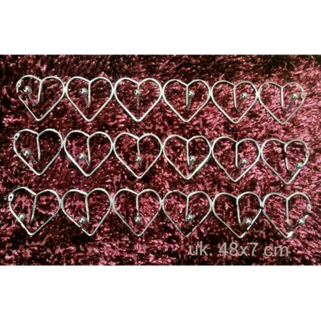 Gantungan Baju Kapstok Unik Love Besi<br />isi 6 Cantolan Baju