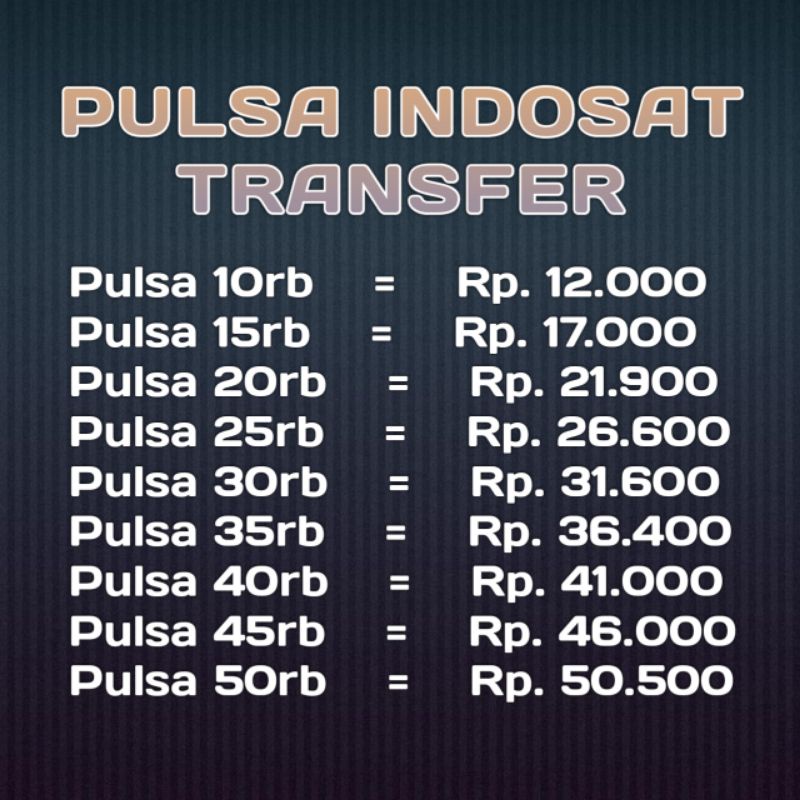 PULSA INDOSAT TRANSFER DIGITAL