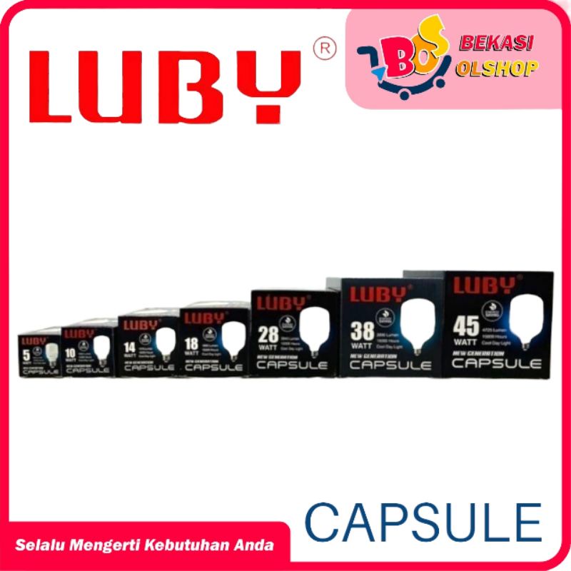 LAMPU LED LUBY CAPSULE GARANSI 1 TAHUN / LAMPU LED LUBY KAPSUL GARANSI 1 TAHUN 5W/10W/14W/18W