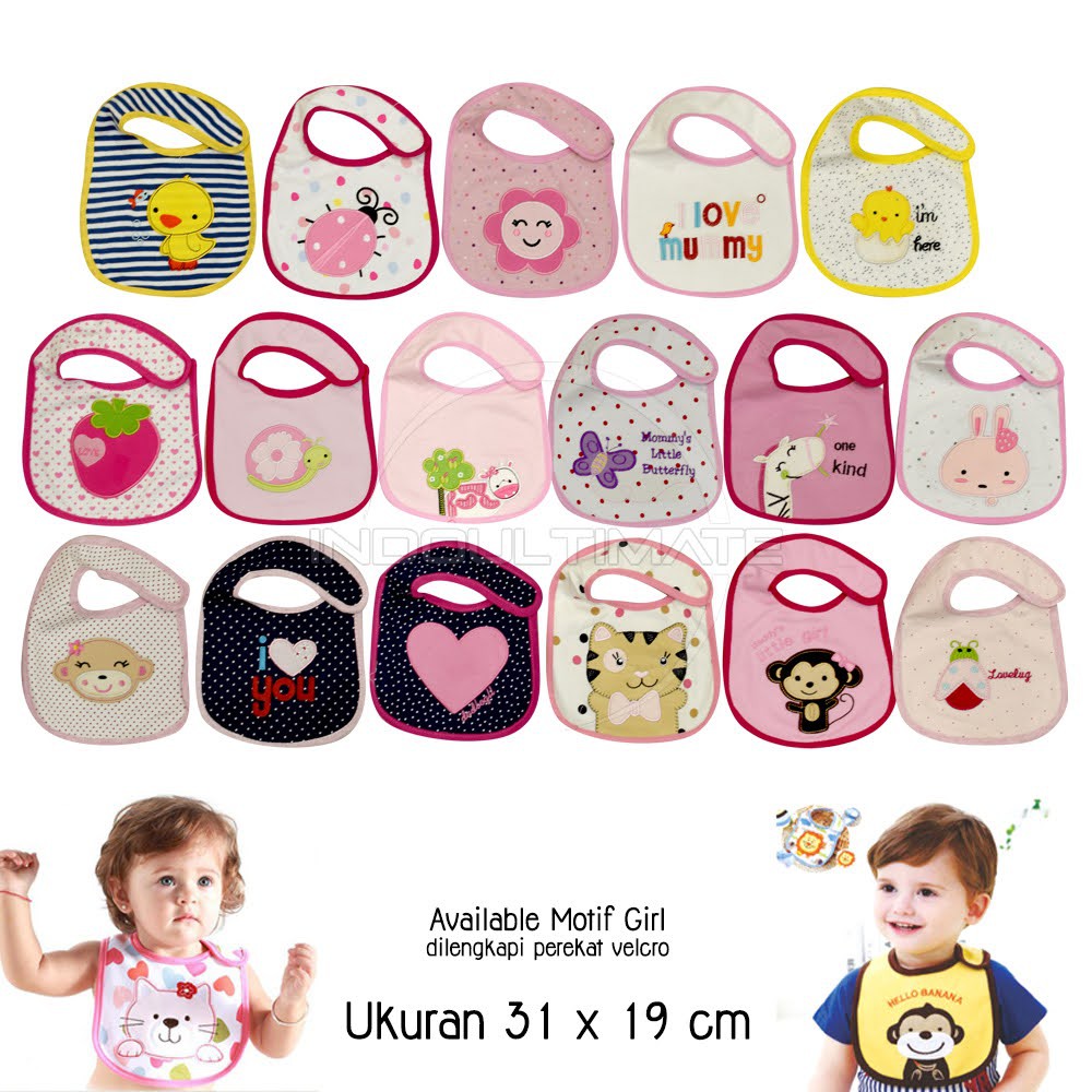 Slaber Kain Bayi BABY LEON Slabber Bayi Baby Bib Sleber Slaber Makan Bayi Celemek Makan BY-71-ST