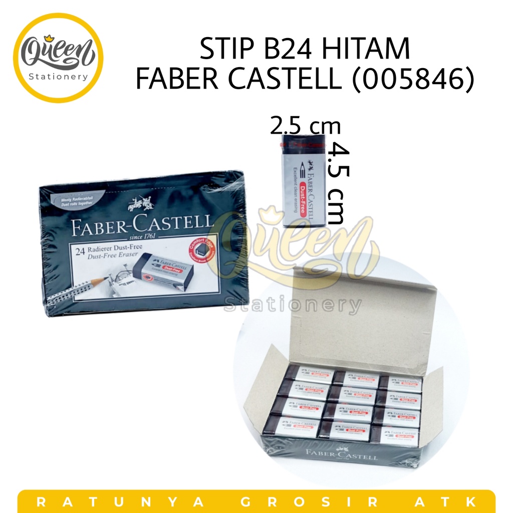 

1 PCS STIP B24 HITAM FABER CASTELL / PENGHAPUS BESAR / ERASER (005846)