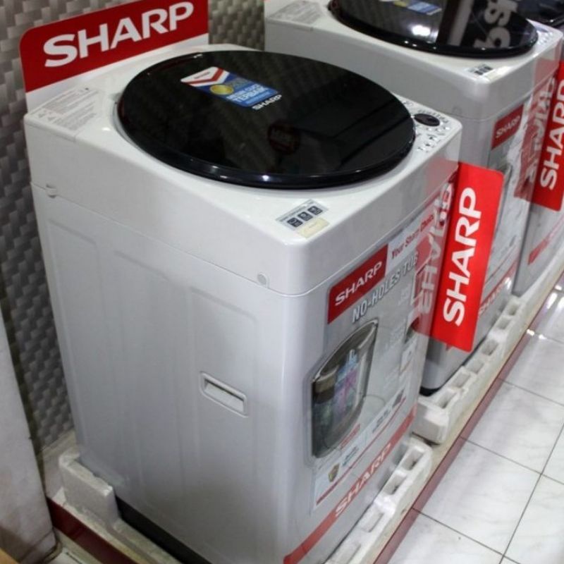 MESIN CUCI SHARP 1 TABUNG TOP LOADING 8KG OTOMATIS ES-M809T-GG PINTU ATAS Toko Elektronik Tegal Pema