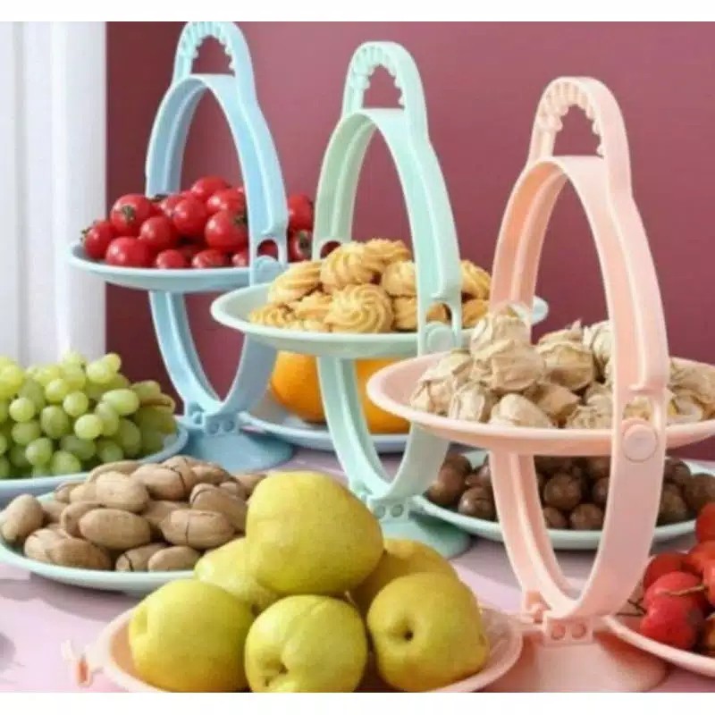 Tempat Buah Lipat / Tempat Snack / Tempat Makanan Portable / Tempat Buah Unik