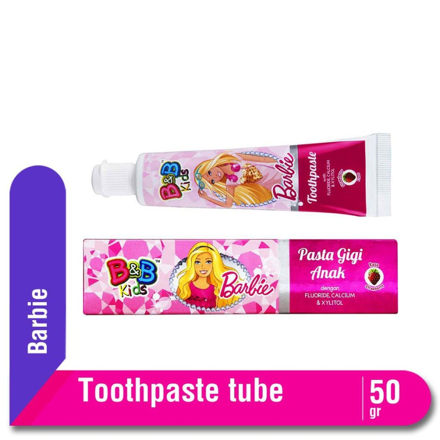 B&B Kids Barbie Toothpaste Tube 50 gr Pasta Gigi Anak