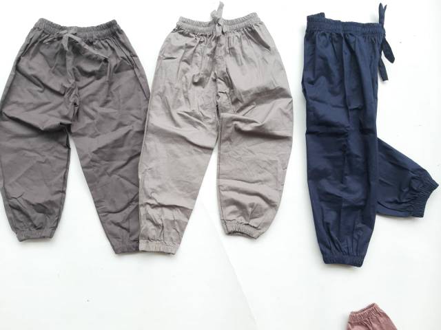 PILIH WARNA Jogger Poplin polos 1 - 6 tahun Celana Joger Anak