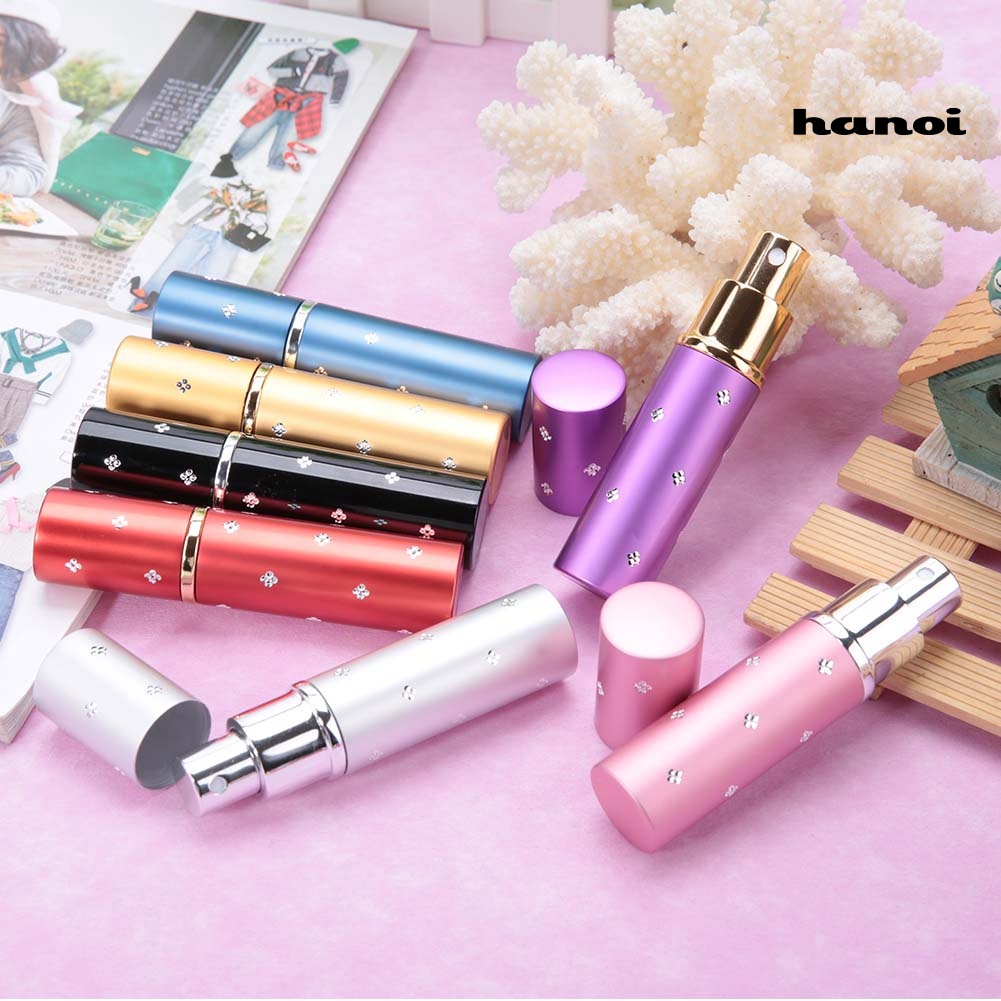 HQTM_10ml Aluminum Empty Perfume Bottle Glass Liner Atomiser Refillable Container