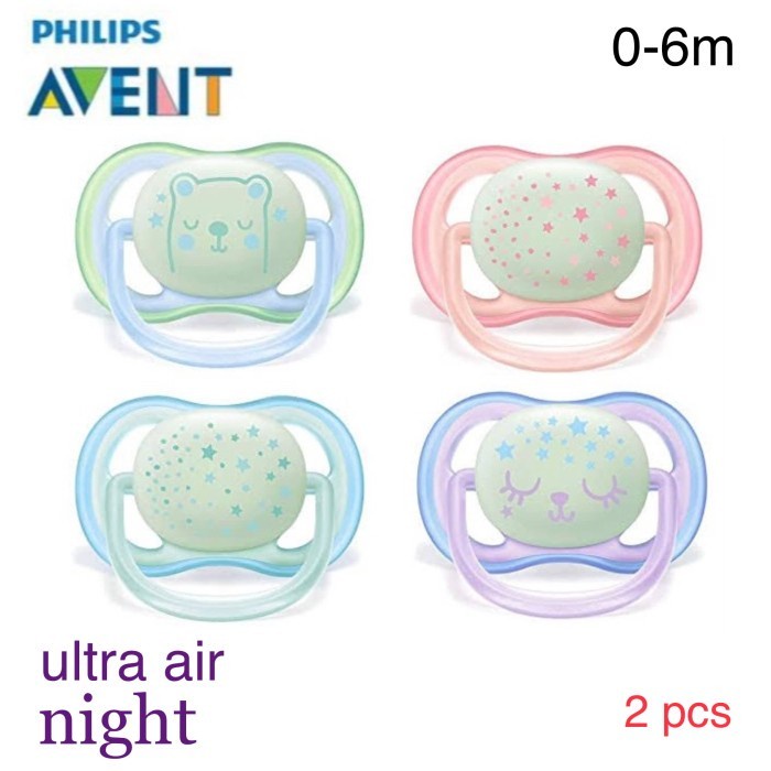 BOSU308 EMPENG AVENT ULTRA AIR SOOTHER DECO PACIFIER ISI 2 PCS SCF349