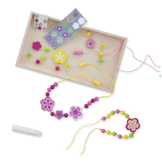 Melissa and Doug Wooden Craft kit Flower Beads