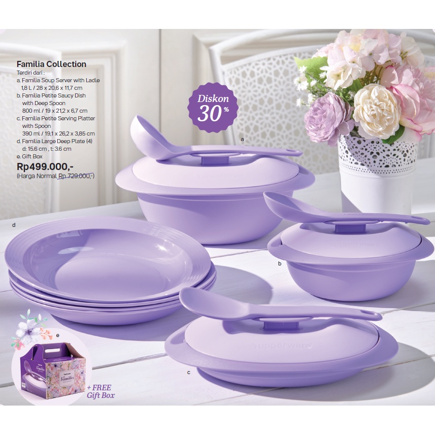 wadah saji makanan familia collection set