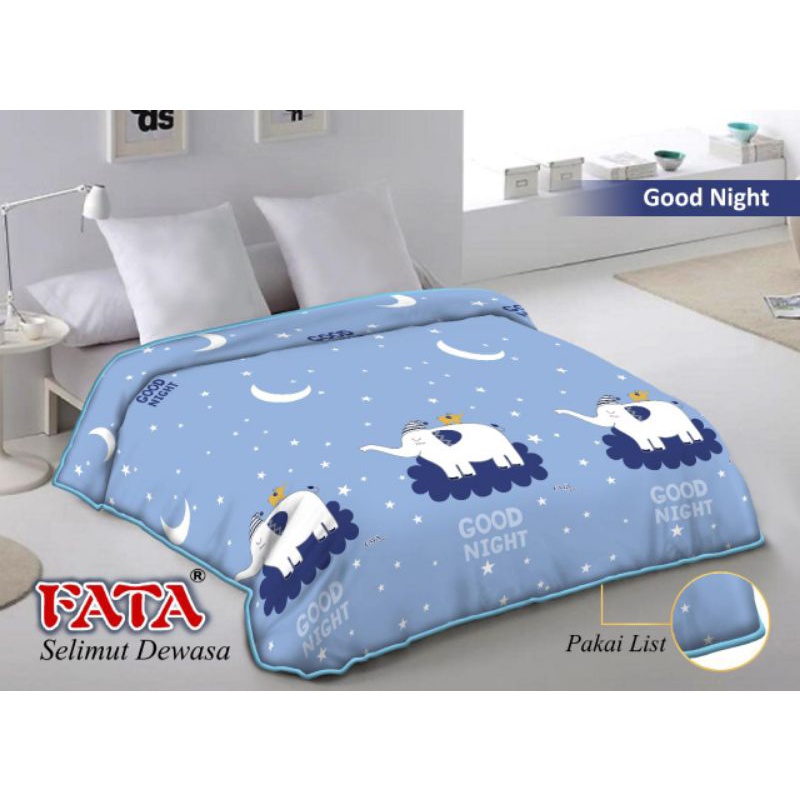 SELIMUT BULU HALUS ( FATA ) SELIMUT DEWASA SIZE JUMBO UKURAN 200X200 CM-Good night