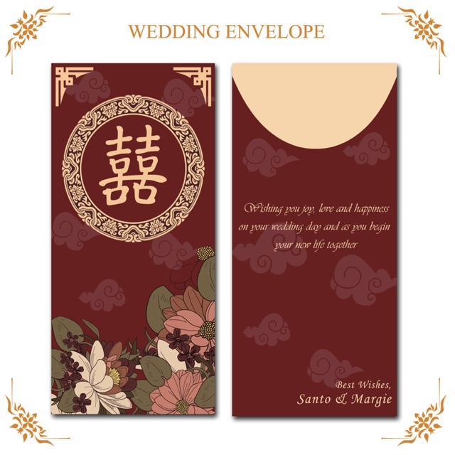 

RED ANGPAO (6pcs) CHINESE WEDDING MONEY ENVELOPE