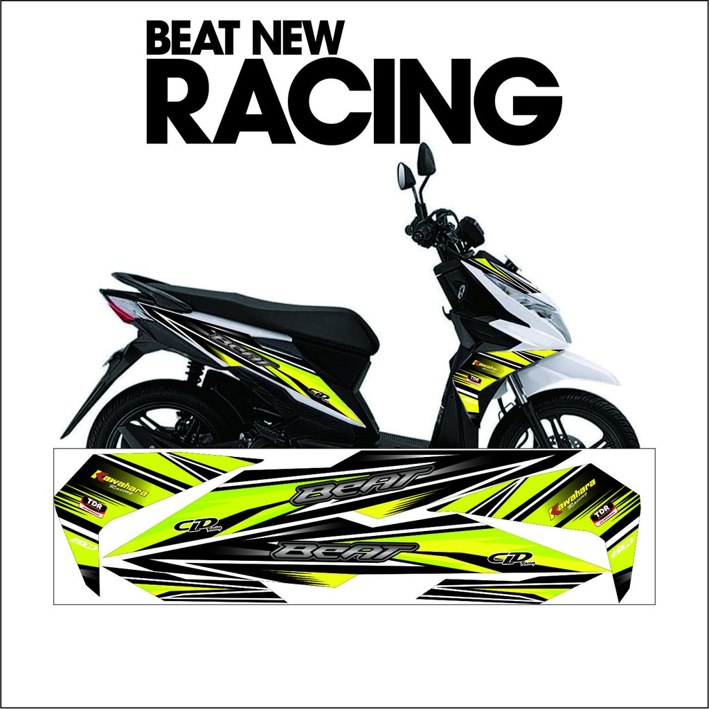LIS STRIPING BEAT NEW ESP/BEAT STREET VARIASI RACING GRADASI 02 KUNING STABILO