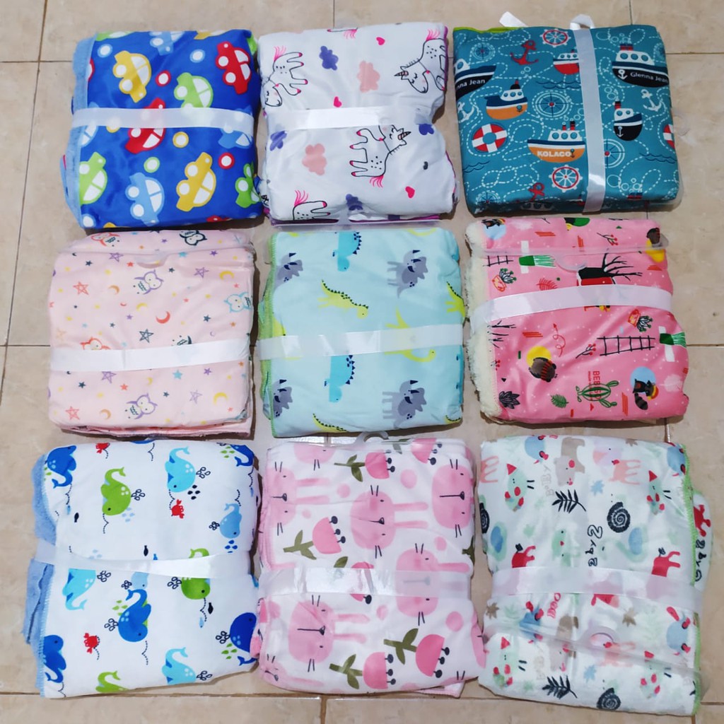 Paket  4 in One Handuk Bayi, Perlak Bayi, Bedong Bayi, Selimut Bayi Murah Hemat