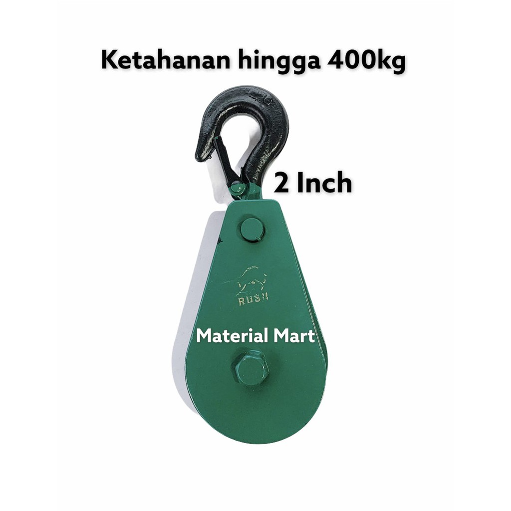 Katrol Kapal Barang 2 Inch | Kerekan Timba Sumur 2&quot; | Timbangan Alat | Material Mart