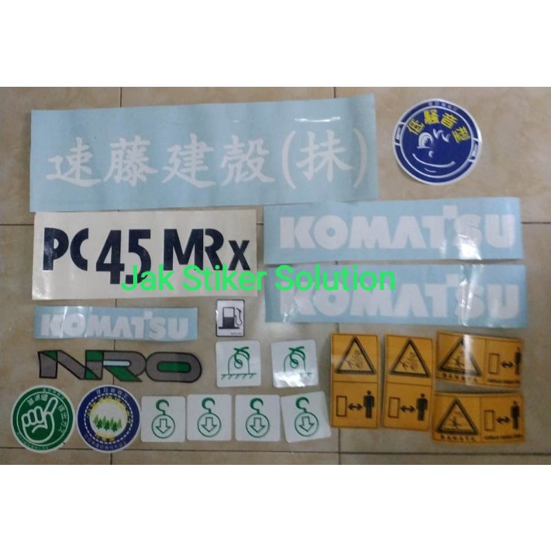 

Stiker Excavator Komatsu PC45 Sticker Alat Berat