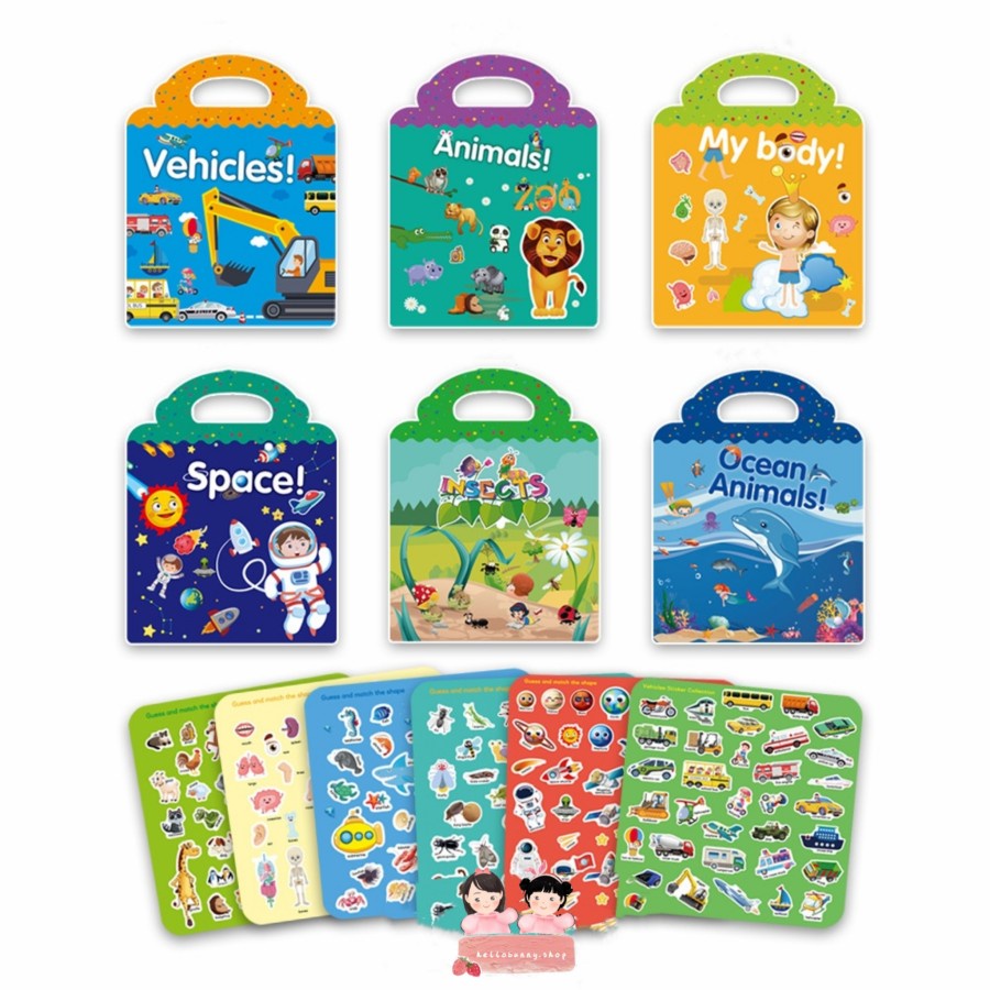 

Stiker Book Waterproof / Buku Stiker Anak Bisa Tempel Berulang Kali