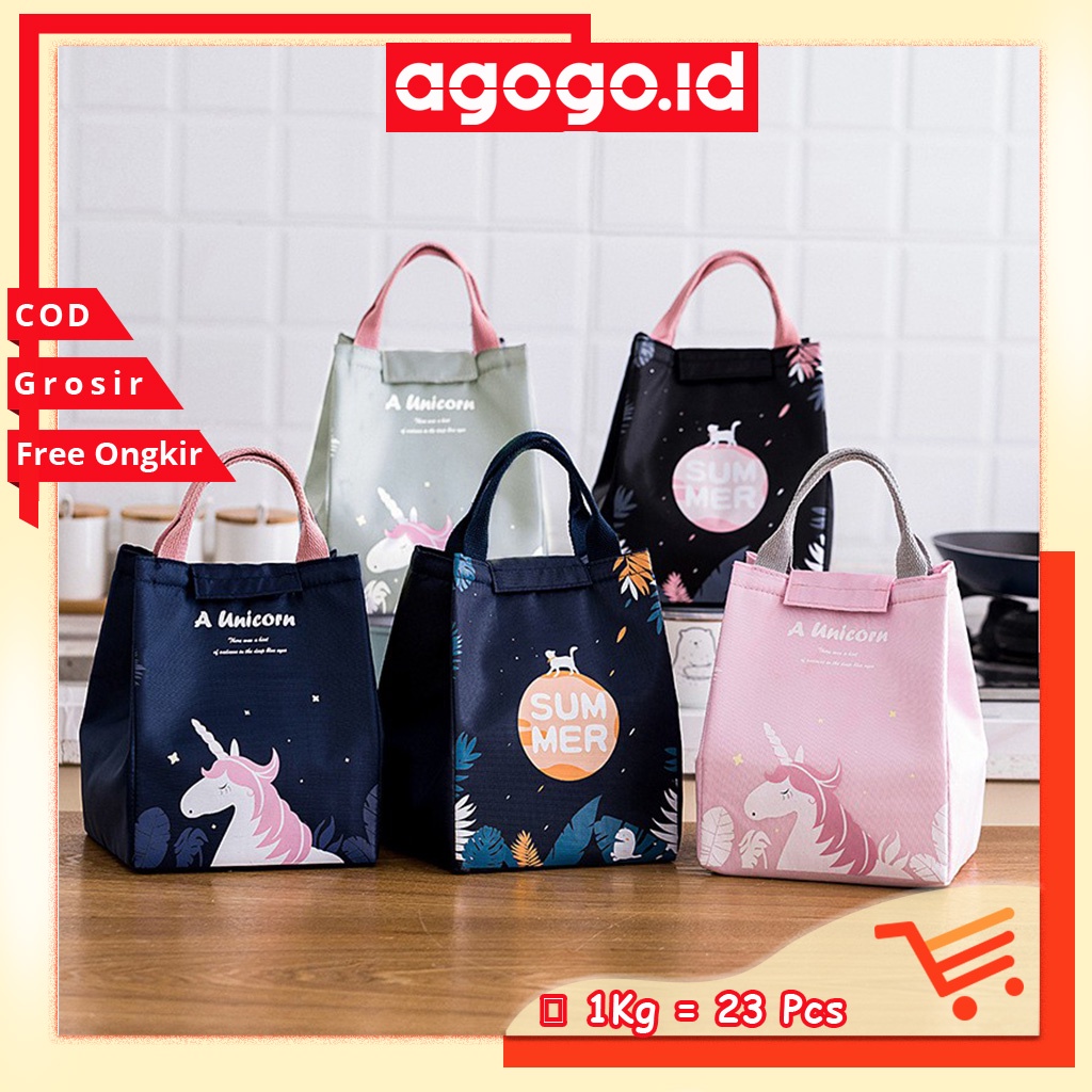 AGG-265 Tas bekal anak / Tas bekal cooler bag / Lunch bag Tahan panas