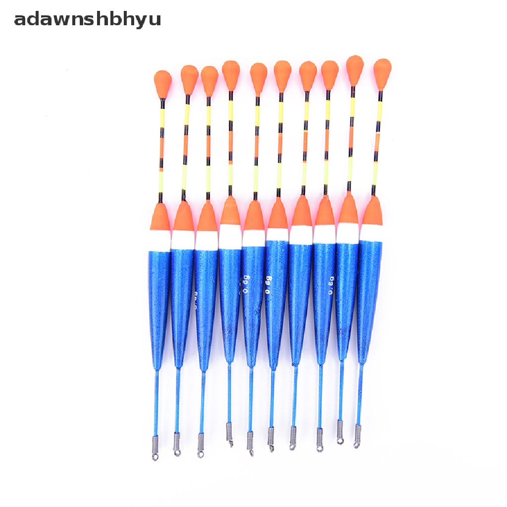 Adawnshbhyu 10pcs Aneka Ukuran outdoor fishing lure floats bobbers hooks slip fish drift