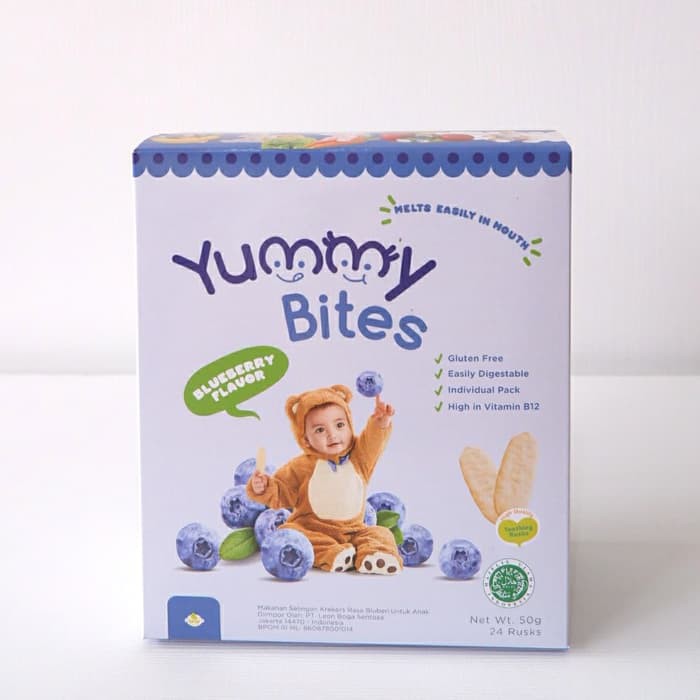 YUMMY BITES Baby Rice CRAKERS | Snack / Camilan Bayi 1BOX 6mo+, mulai 6bln)