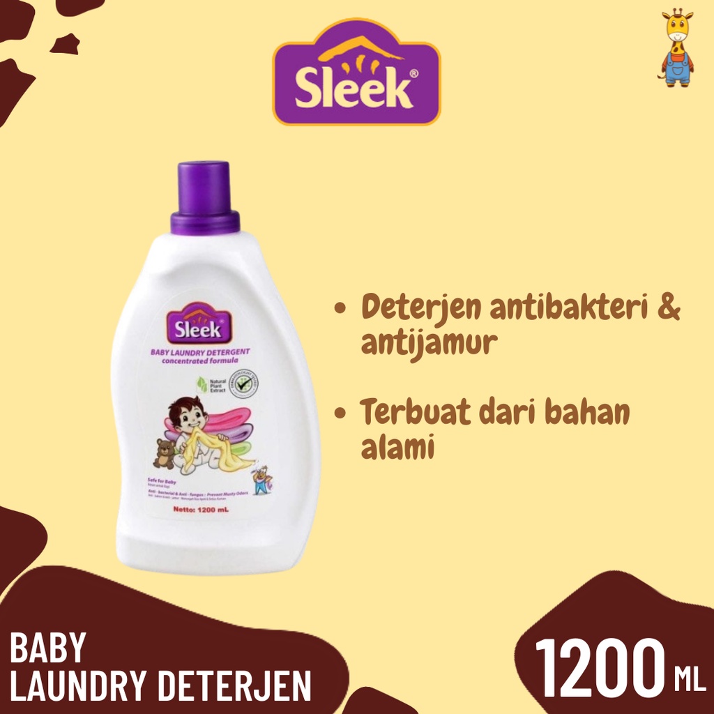 Sleek Baby Laundry Deterjen 1200ml - Sabun Pencuci Pakaian