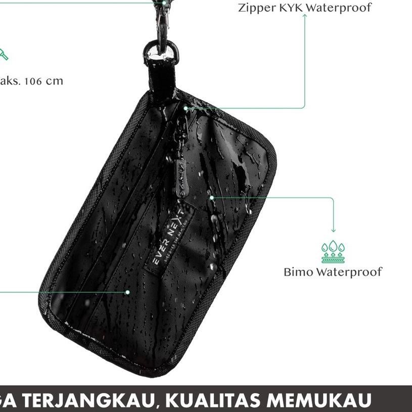 Sling Pouch Phone Tas Tempat Dompet Pelindung HP Handphone Hand Phone 6.5 inch Bening Transparan Tem