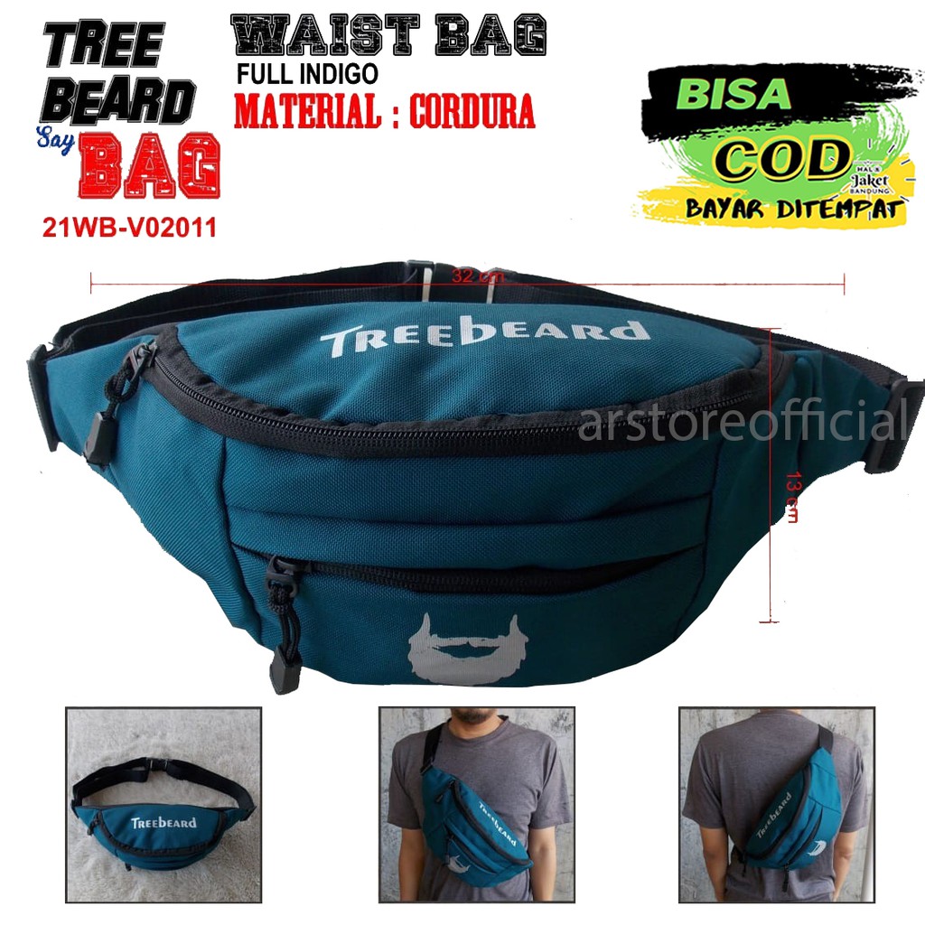 WAIST BAG TREEBEARD SIMPLE / Tas Selempang Mat Cordura