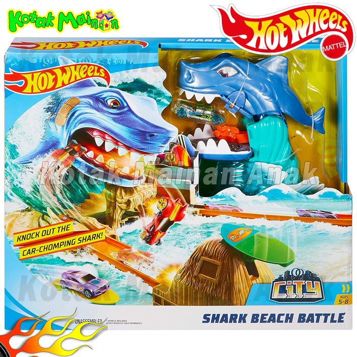 Track Hotwheels City Shark Beach Battle Hot Wheels Original Mattel