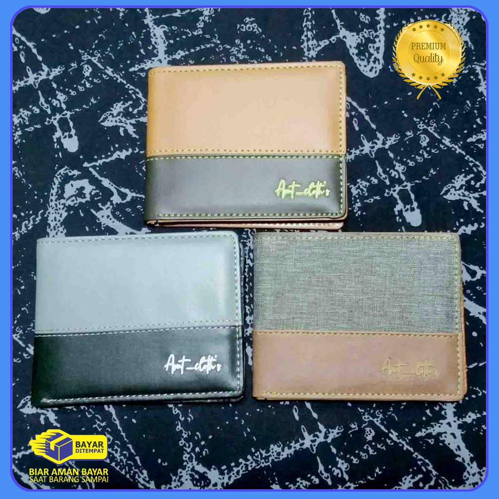 dompet lipat Pria distro grosir COD bahan PVC