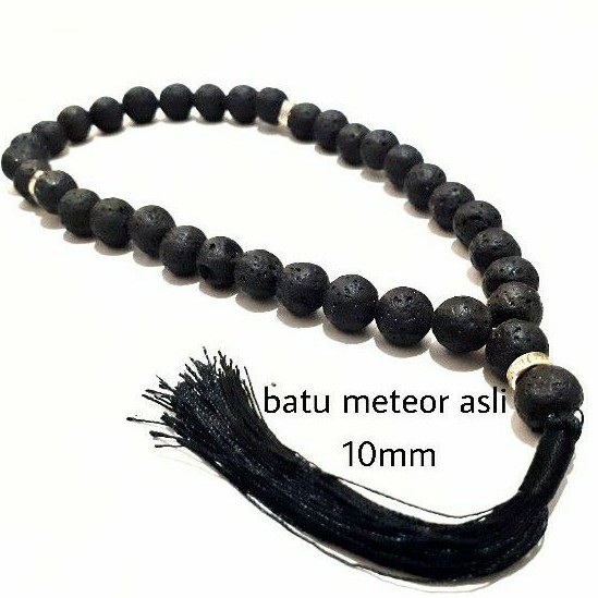 Tasbih Batu meteor Original 33 Butir 10 mm