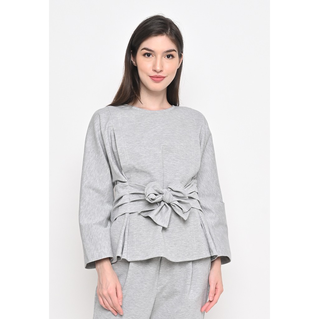 

MONOMOM Hanna Grey - Baju Menyusui Nursing Wear Stylish Premium