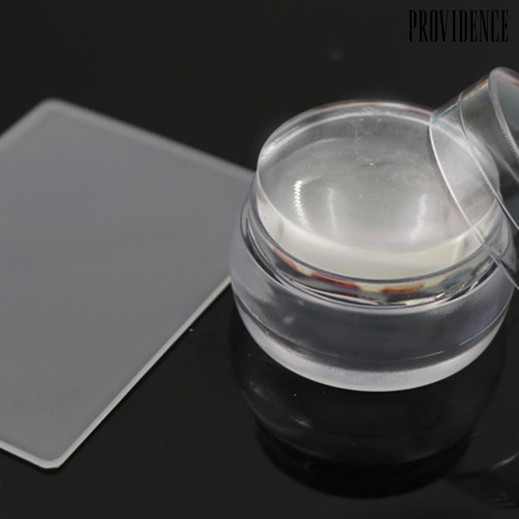 Providence Nail Stamper Single Head Smudge-Proof DIY Round Head Silicone Stamping Transparent Tool for Manicure