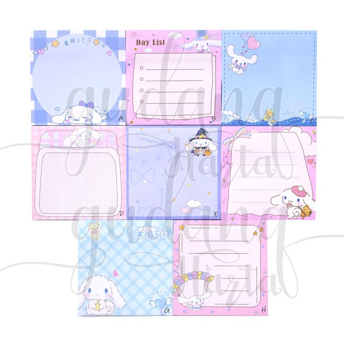 Sticky Notes Karakter Kartun Jepang Notes Motif kelinci PutihTelinga Panjang DIY Scrapbook GH 301442